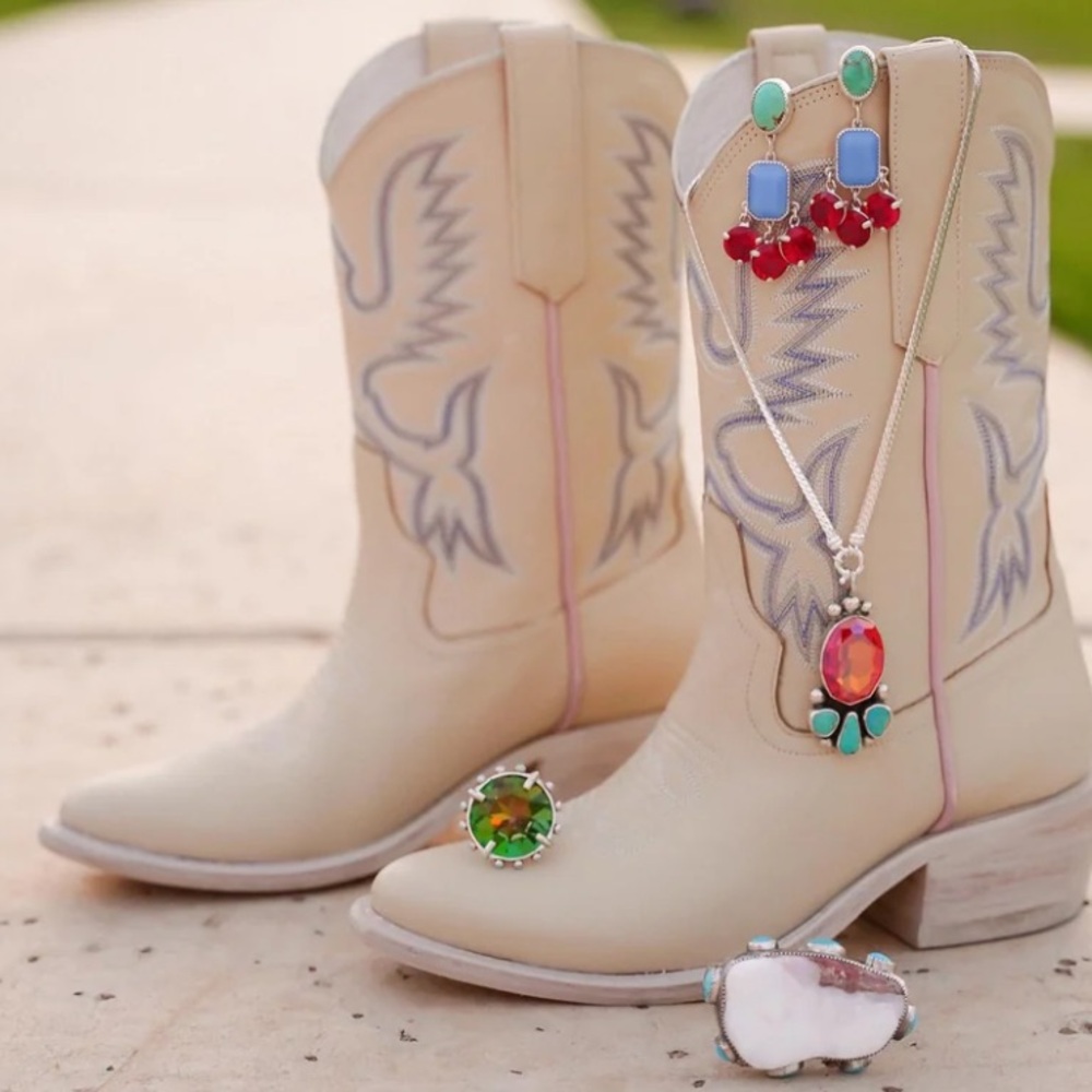 Mud Lowery Crystal & Turquoise Necklace- NIB - Picture 13 of 14